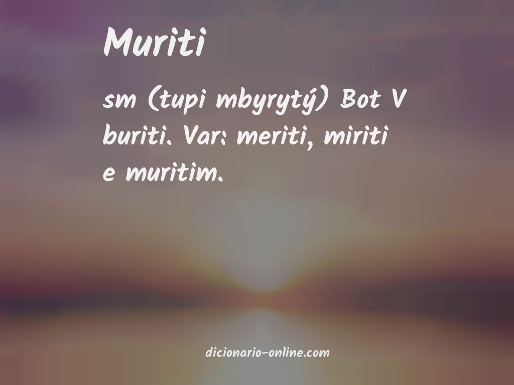 Significado de muriti