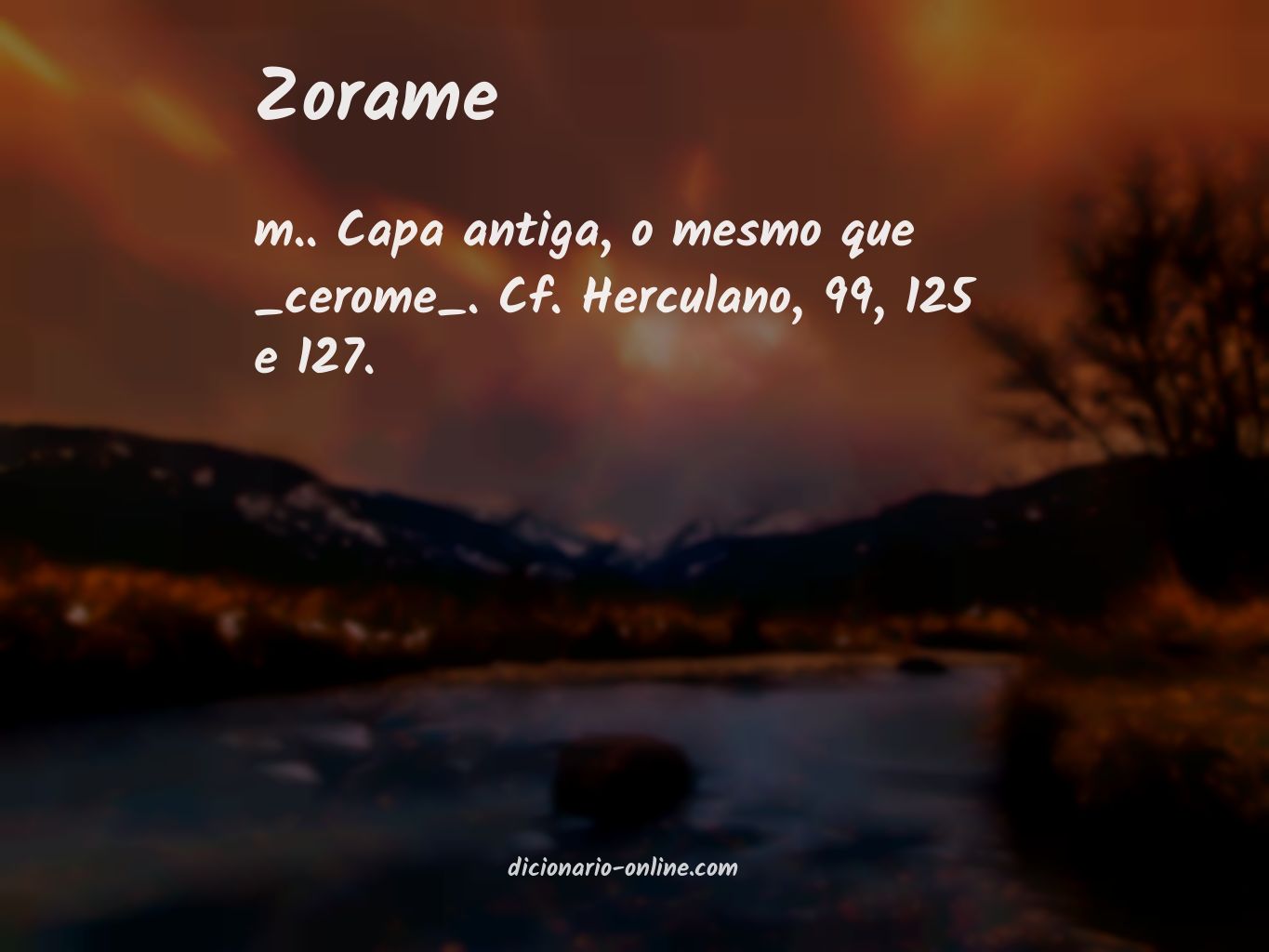 Significado de zorame