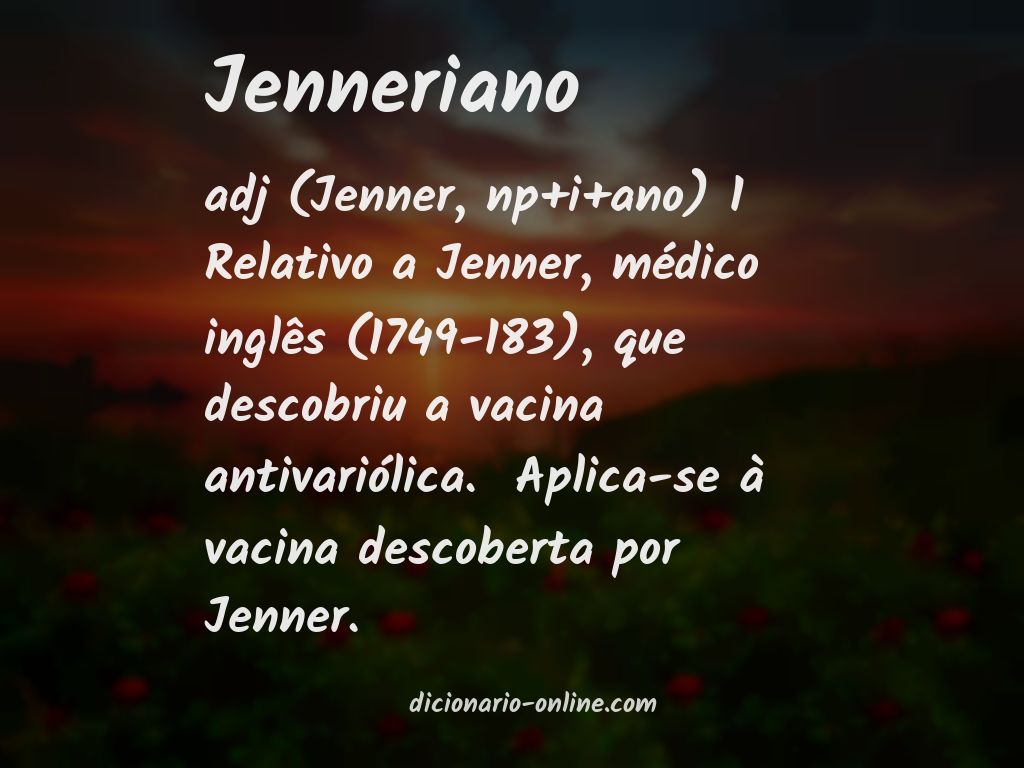 Significado de jenneriano