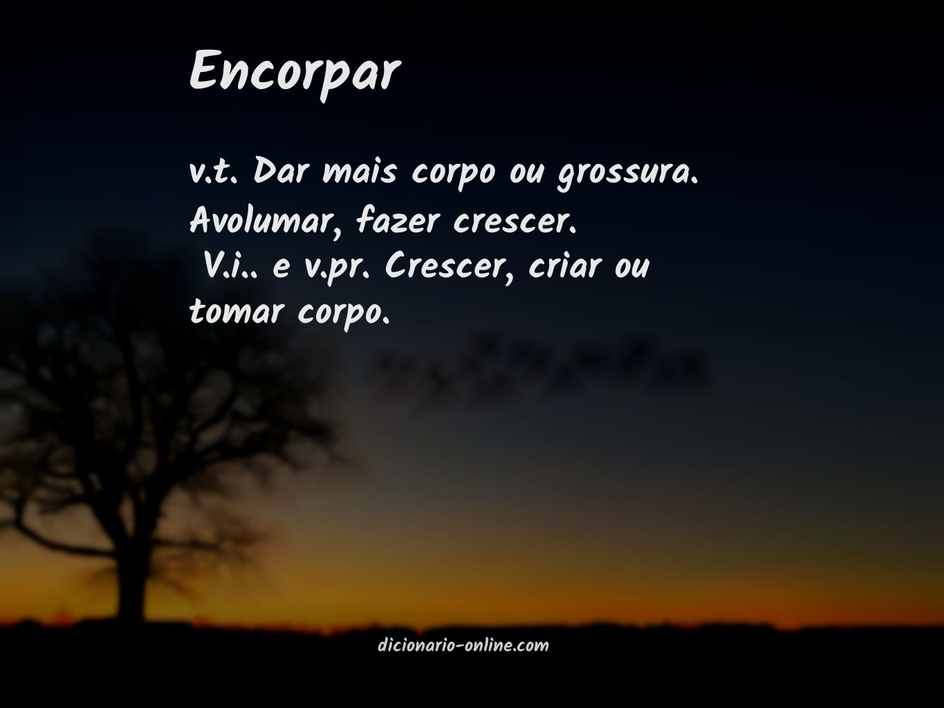 Significado de encorpar