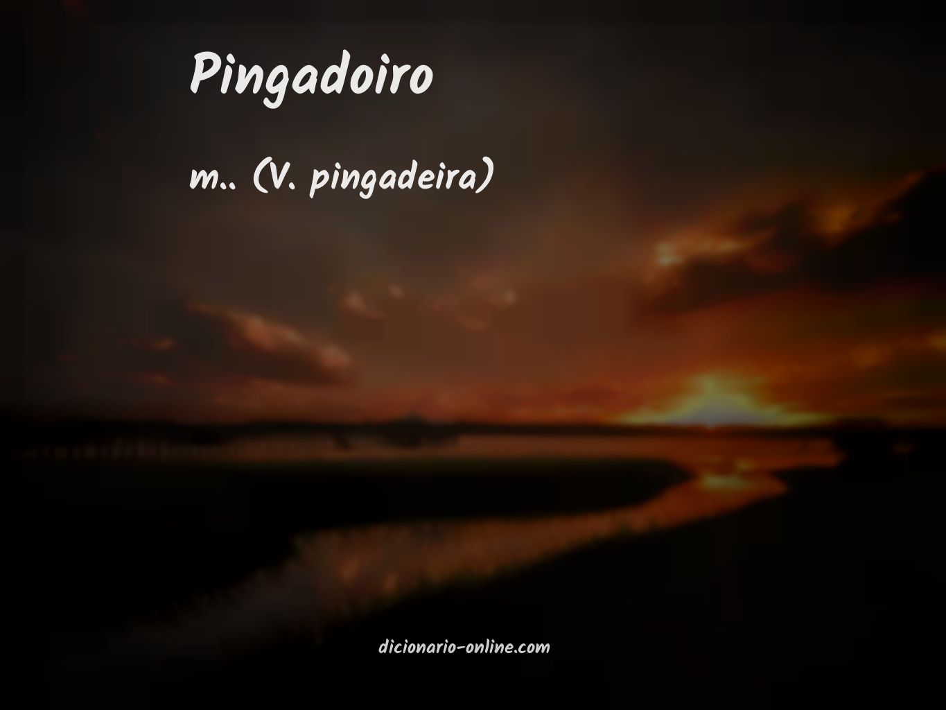 Significado de pingadoiro