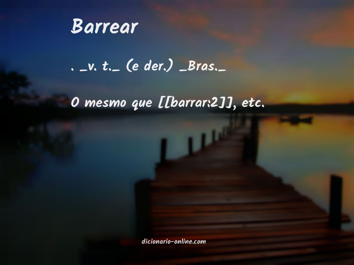 Significado de barrear