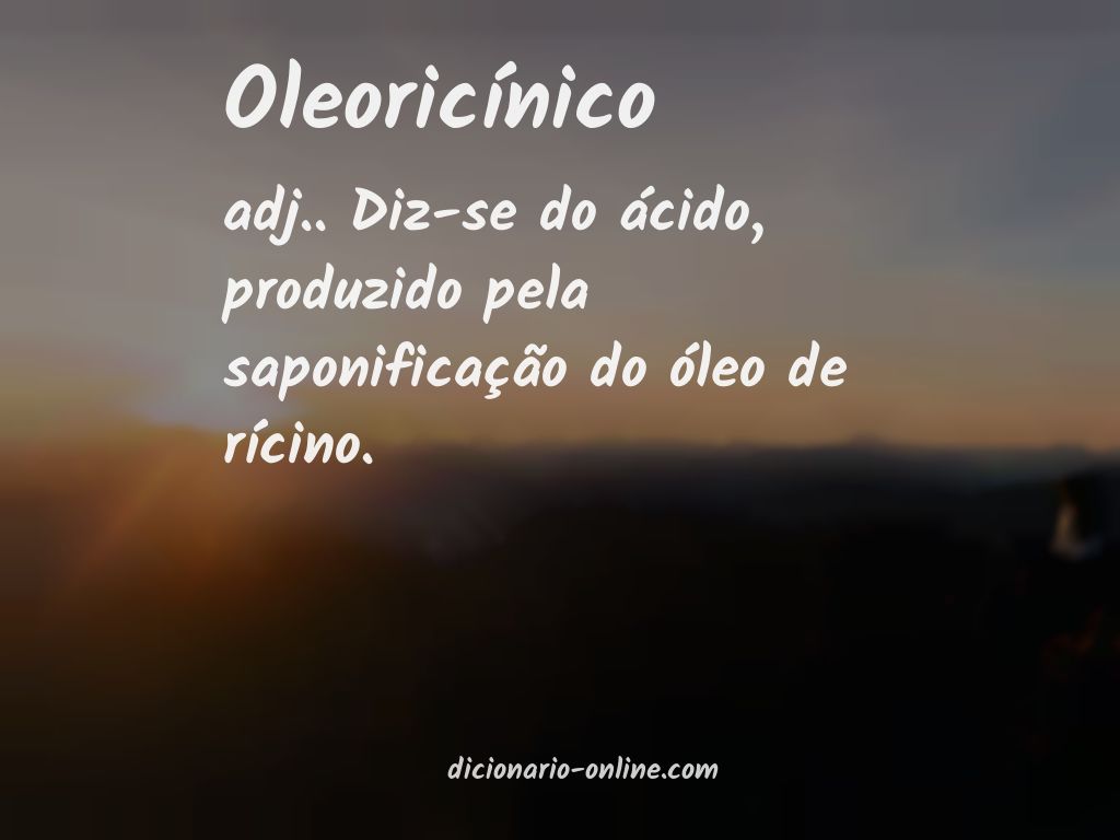 Significado de oleoricínico