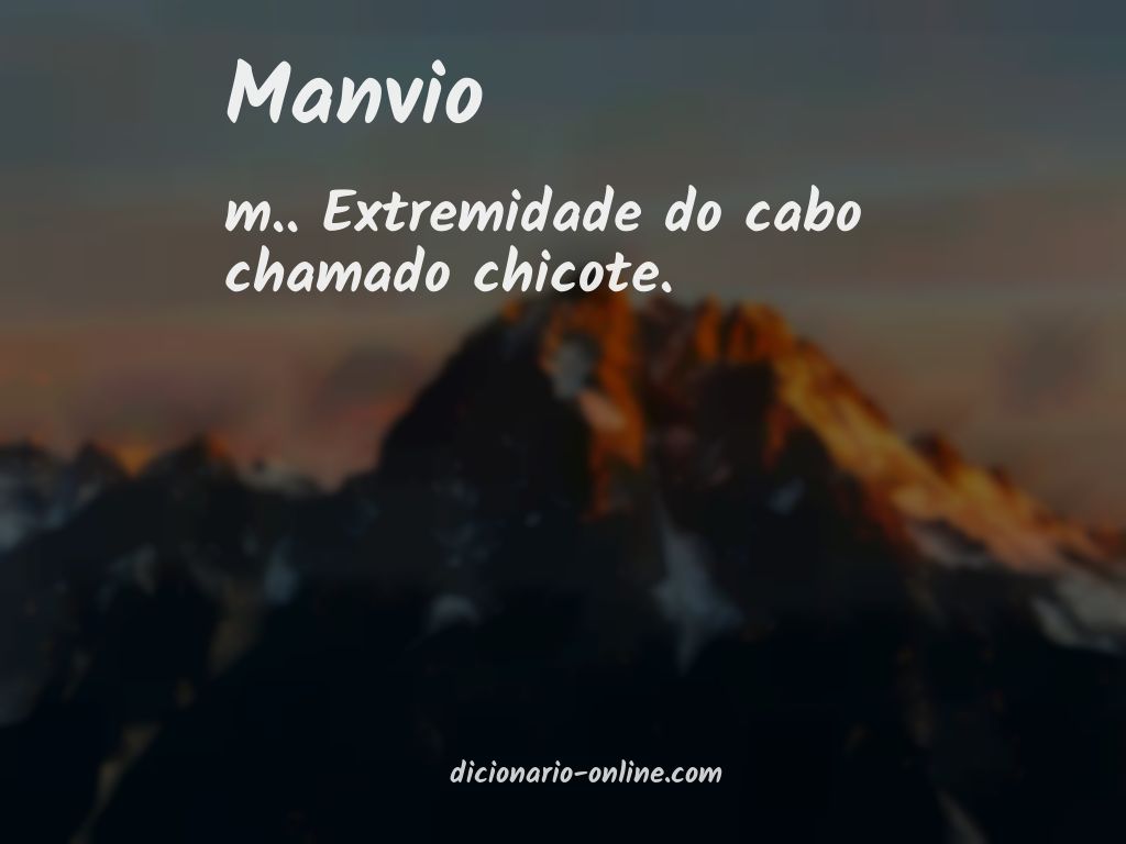 Significado de manvio