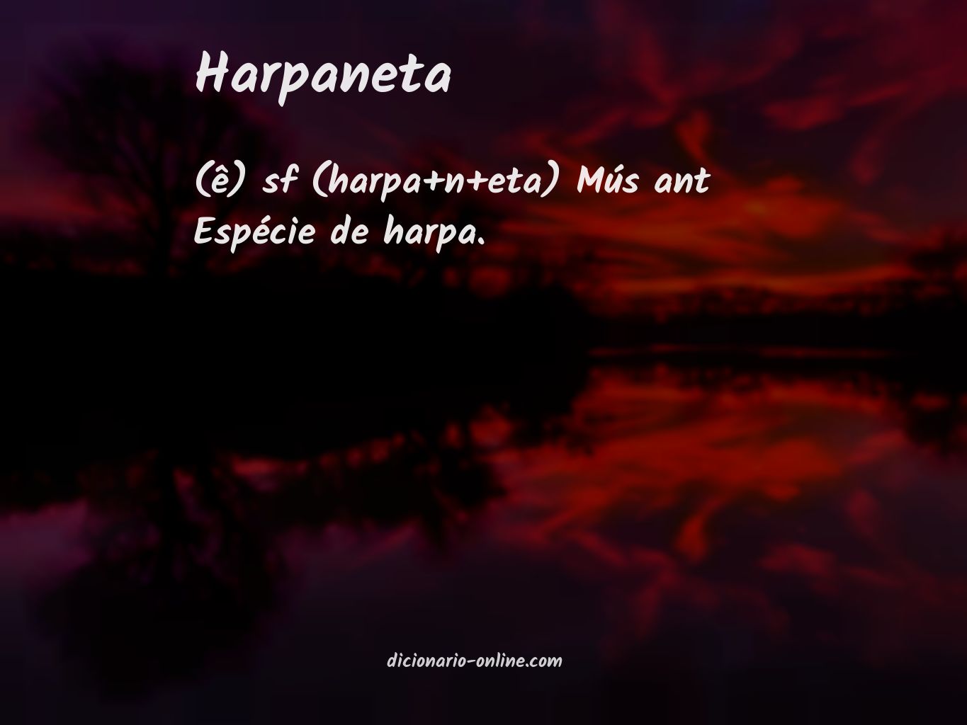 Significado de harpaneta