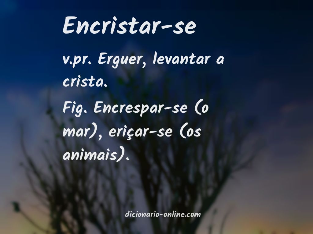 Significado de encristar-se