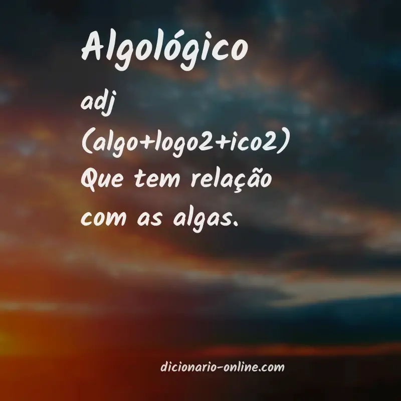 Significado de algológico