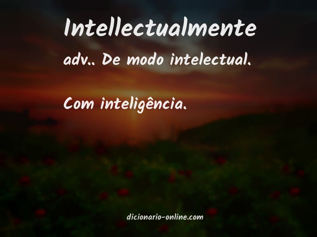 Significado de intellectualmente