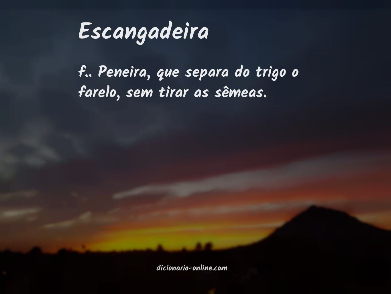 Significado de escangadeira