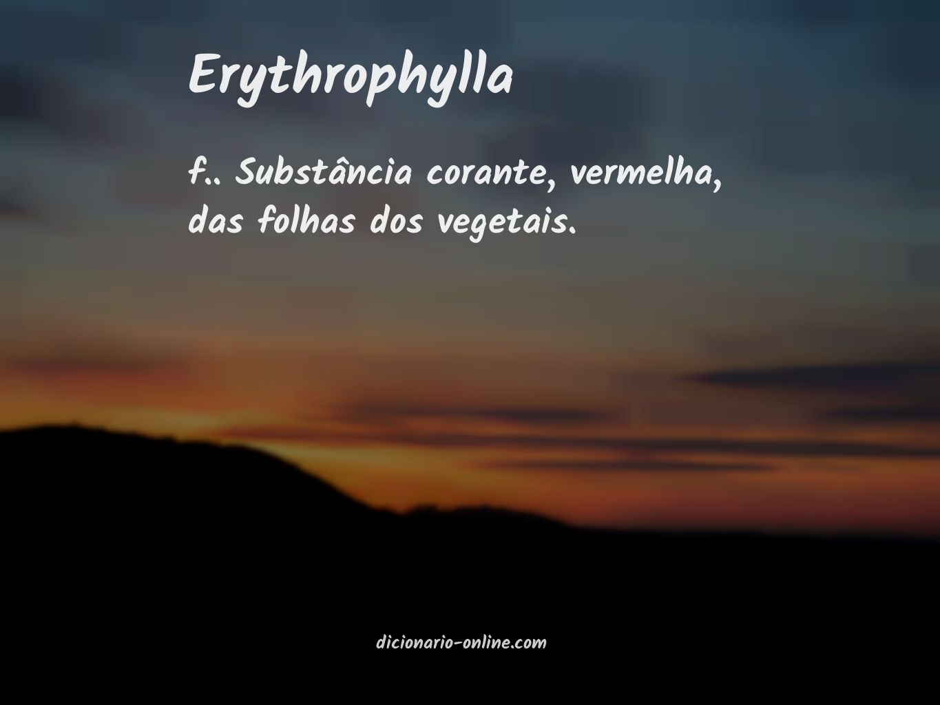 Significado de erythrophylla
