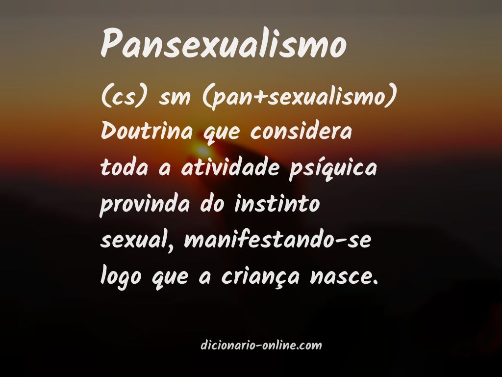 Significado de pansexualismo