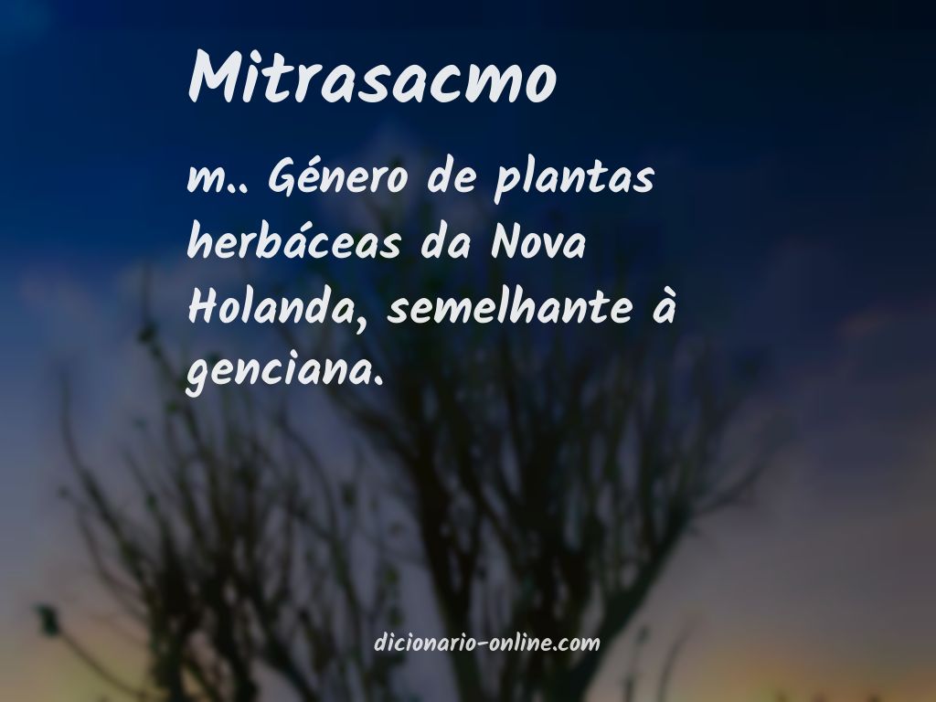 Significado de mitrasacmo