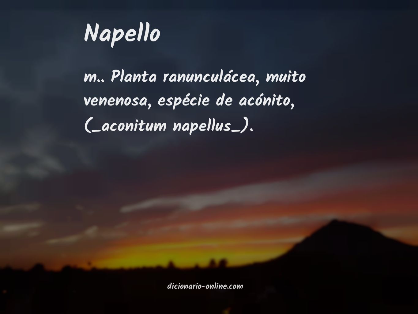 Significado de napello