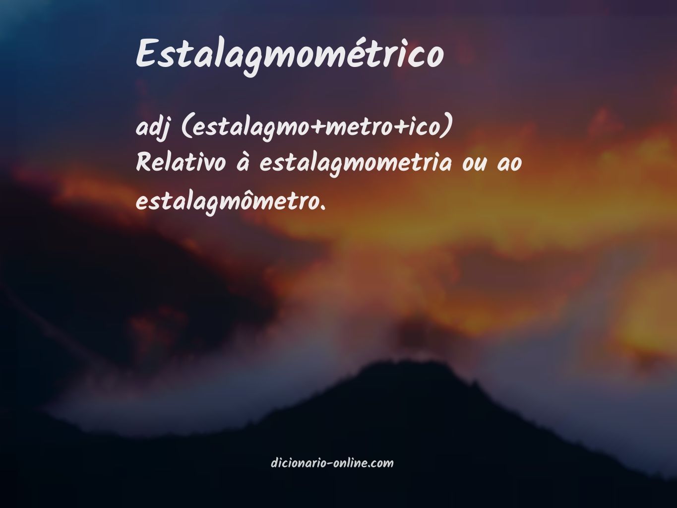 Significado de estalagmométrico