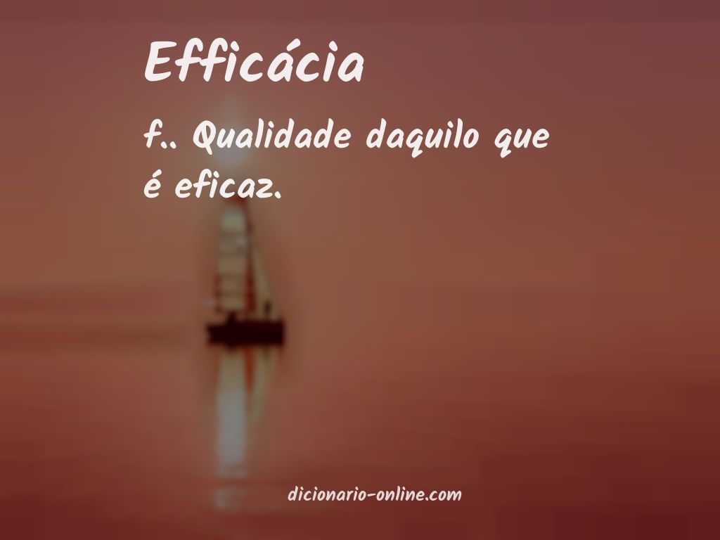 Significado de efficácia