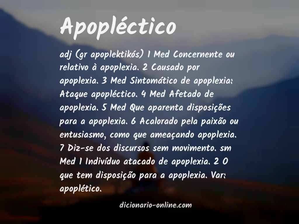 Significado de apopléctico