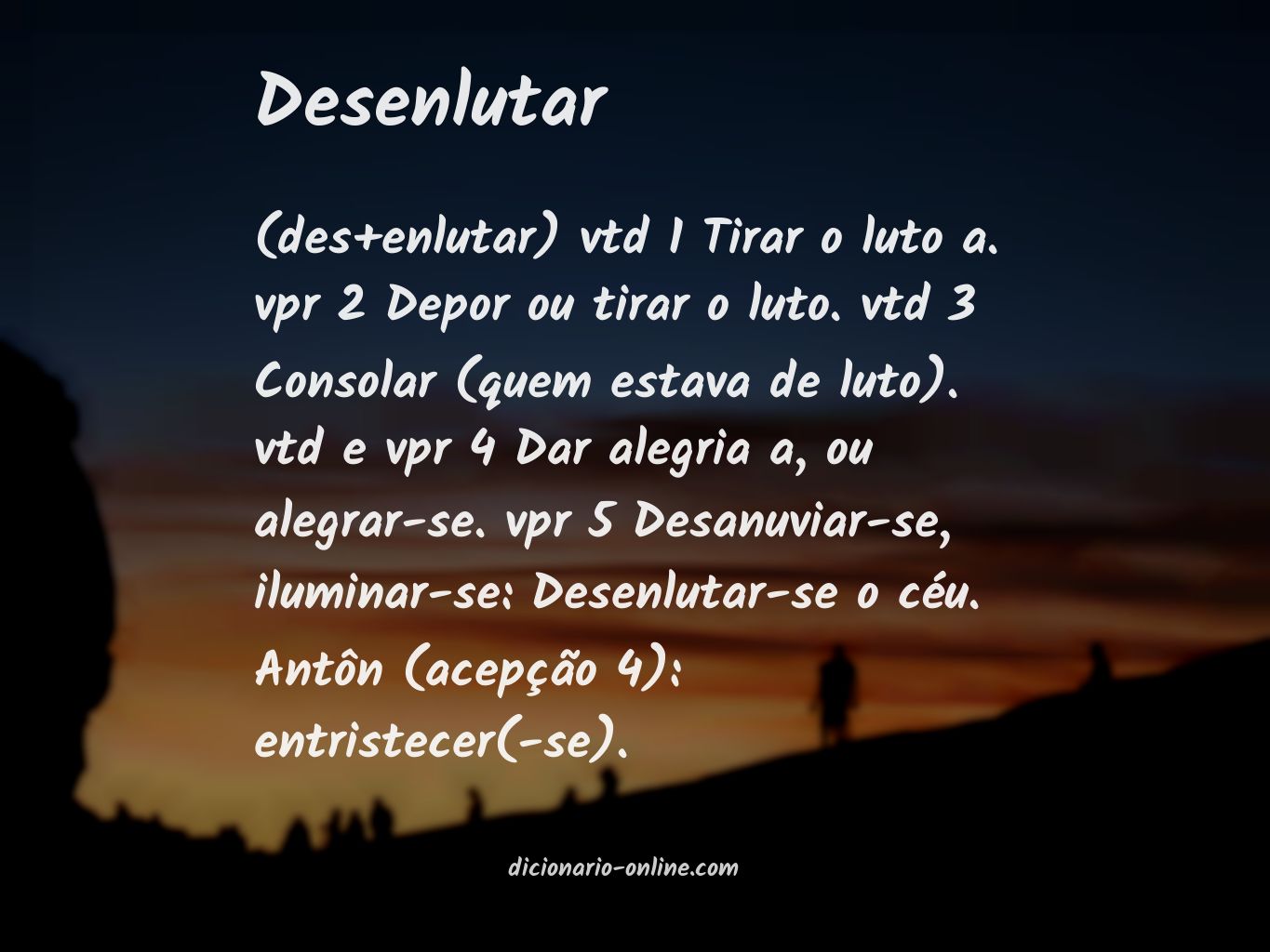 Significado de desenlutar