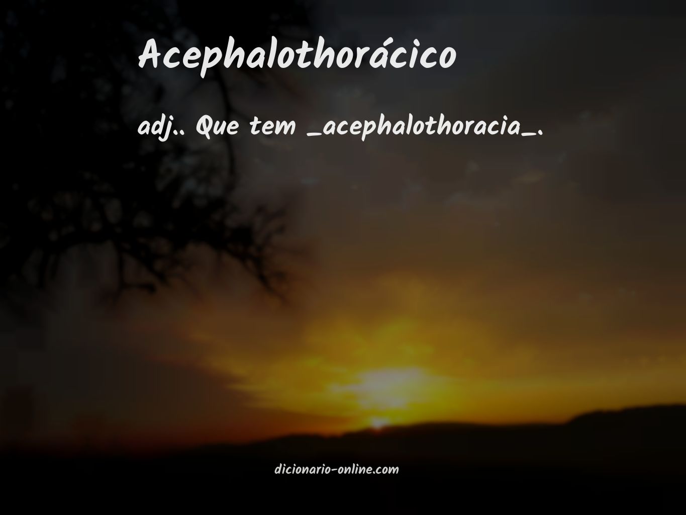 Significado de acephalothorácico