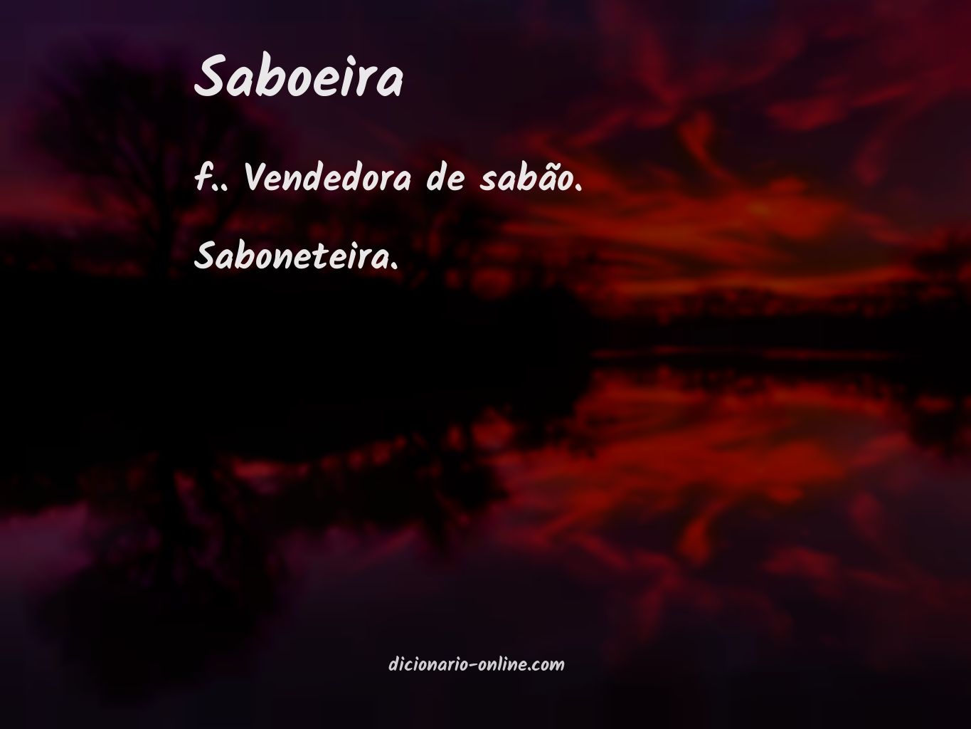 Significado de saboeira