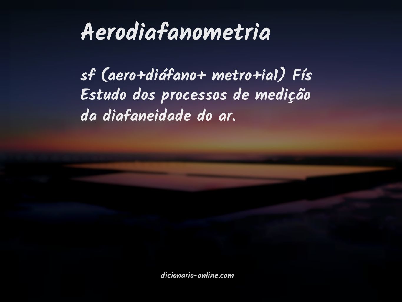 Significado de aerodiafanometria