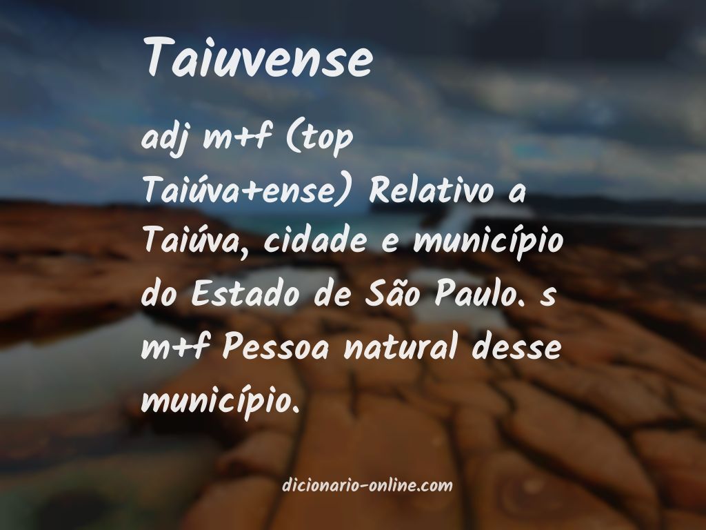 Significado de taiuvense