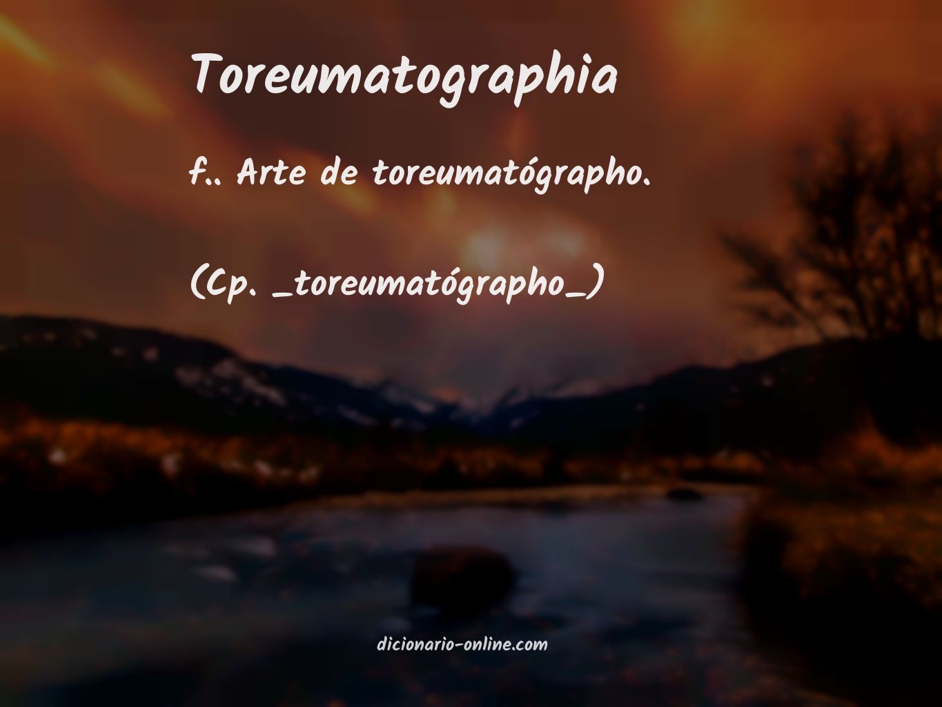 Significado de toreumatographia