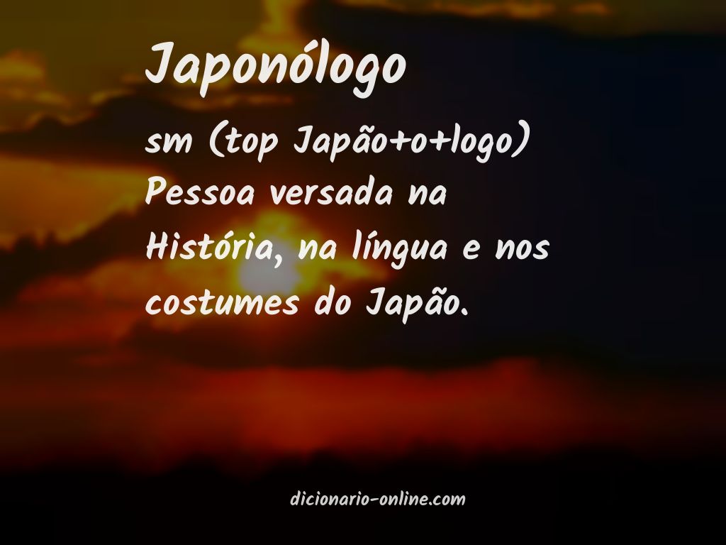 Significado de japonólogo