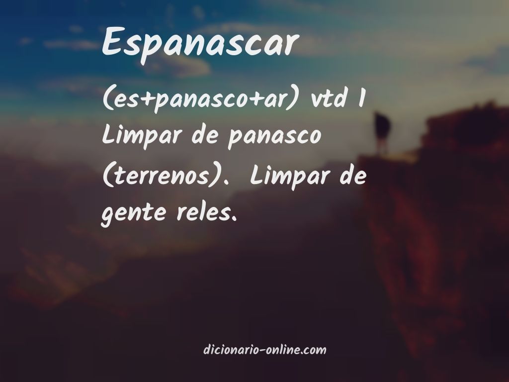 Significado de espanascar