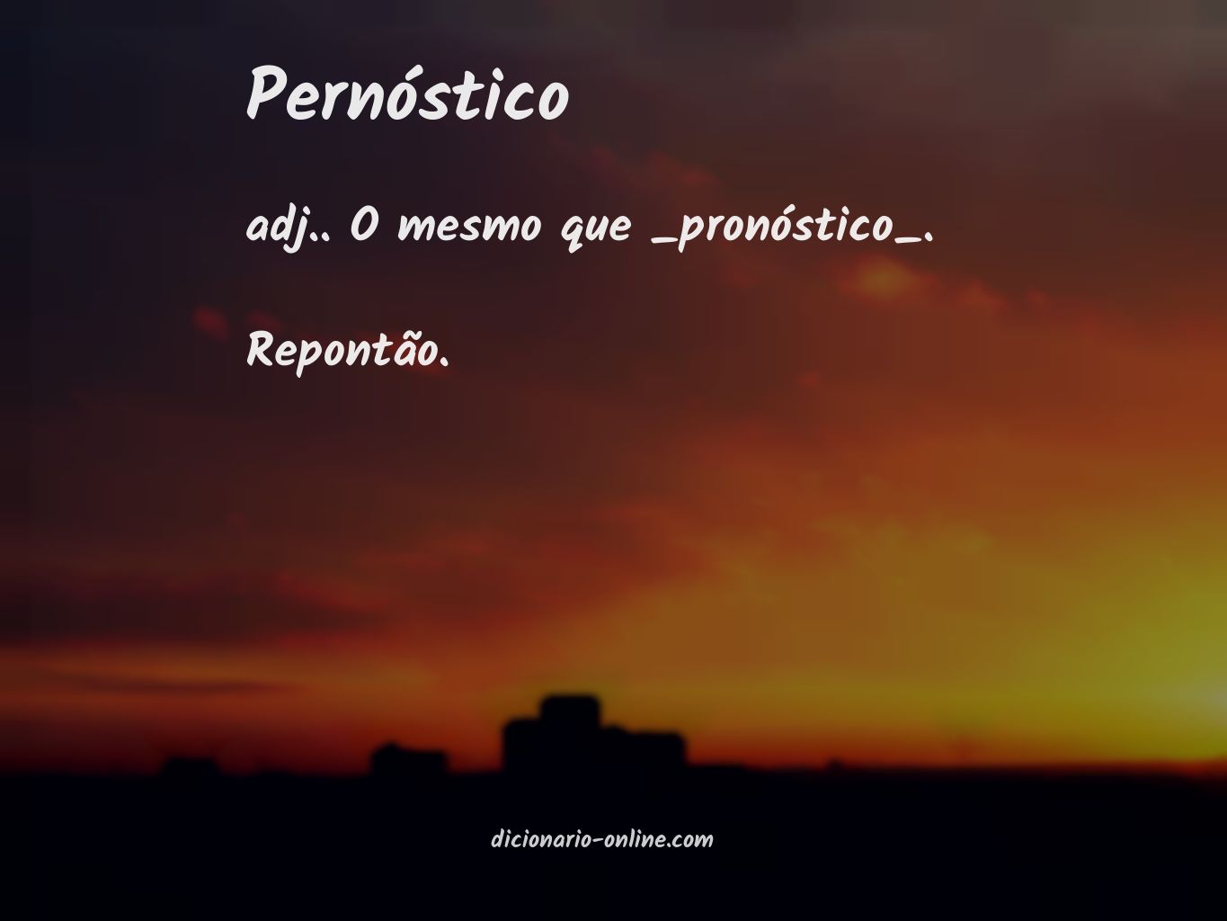 Significado de pernóstico