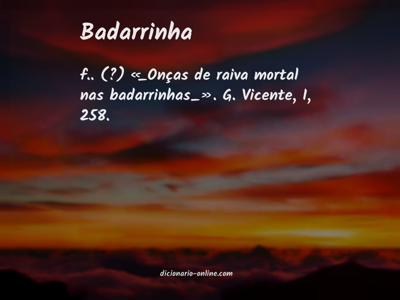 Significado de badarrinha