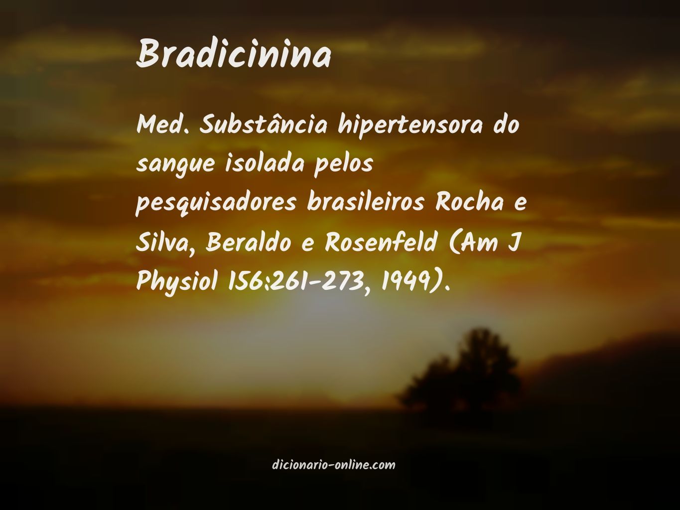 Significado de bradicinina