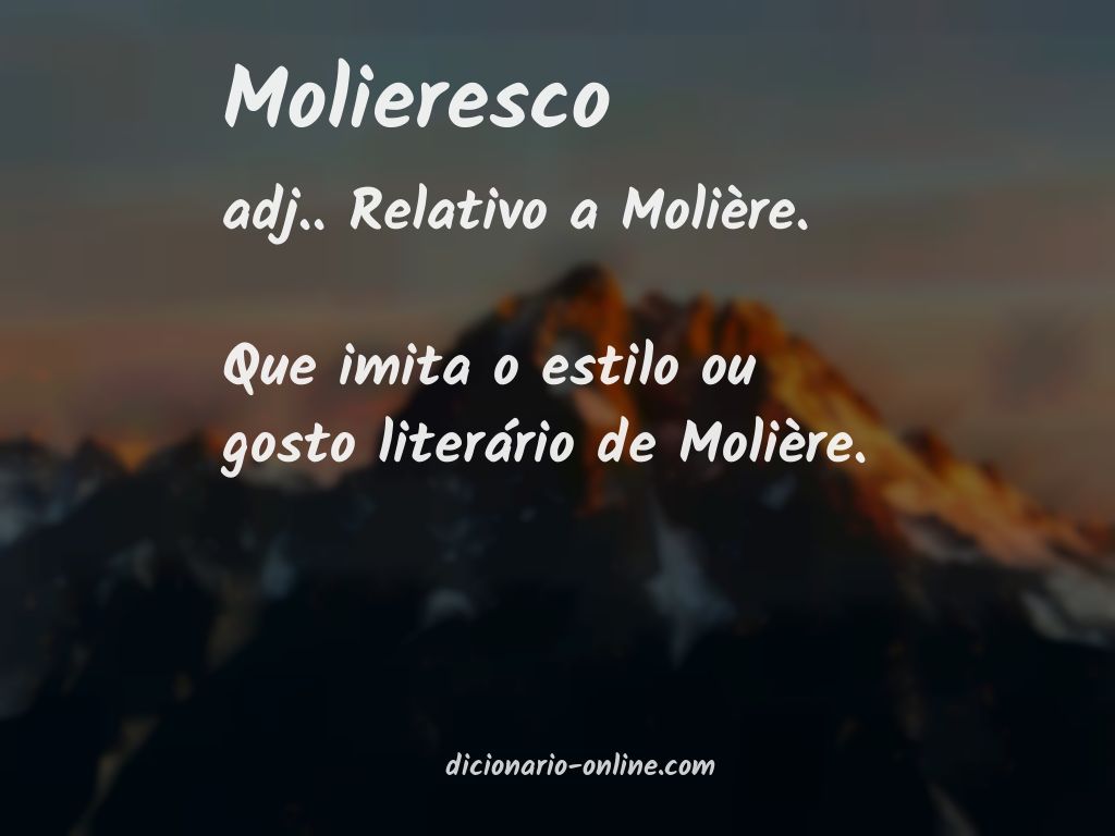 Significado de molieresco