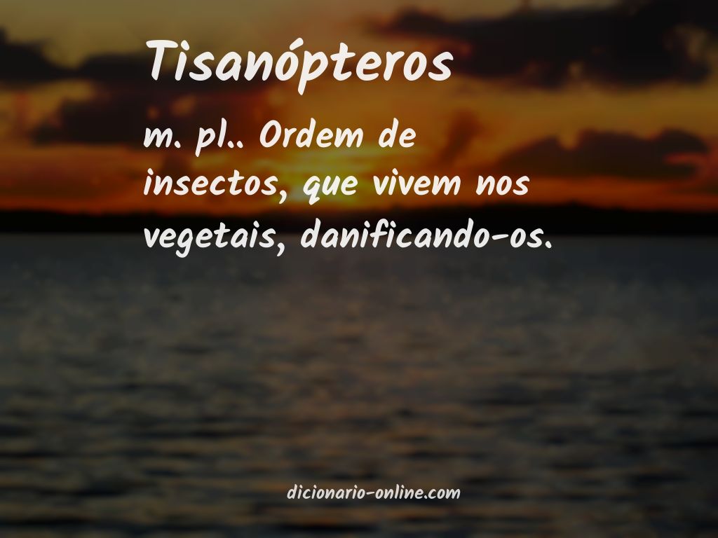 Significado de tisanópteros