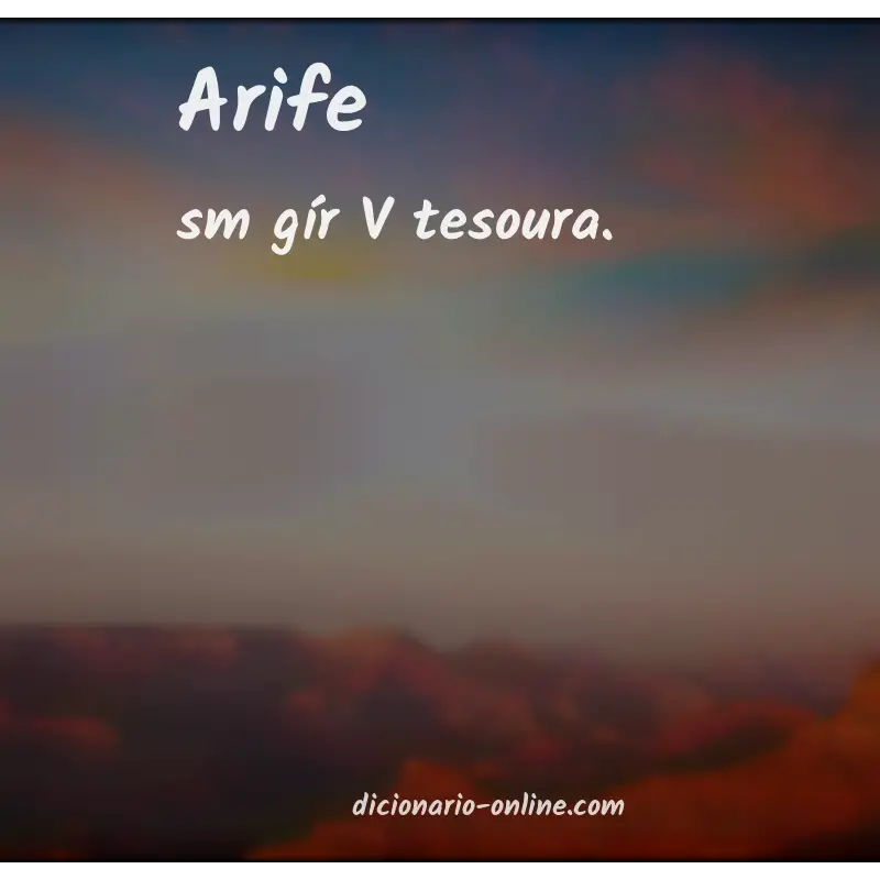 Significado de arife