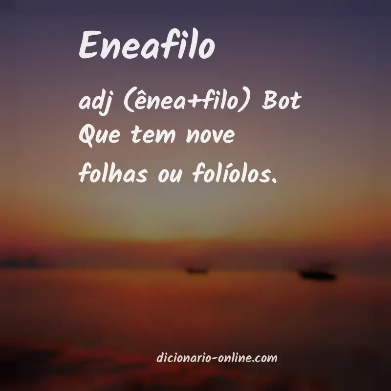 Significado de eneafilo