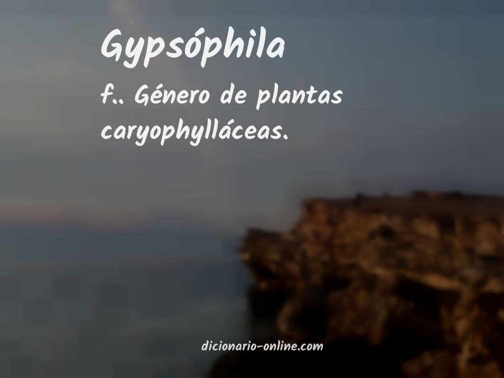 Significado de gypsóphila