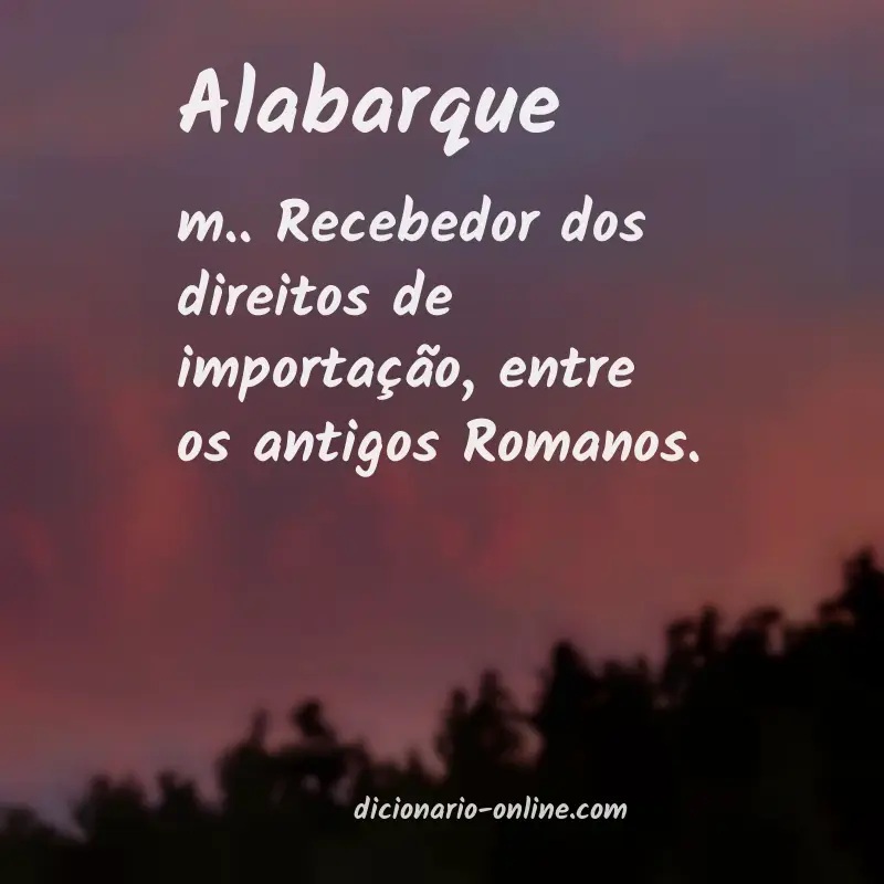 Significado de alabarque