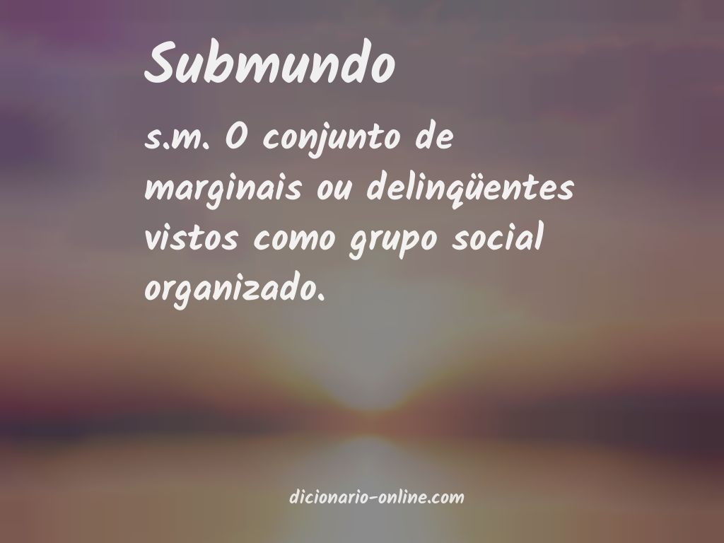 Significado de submundo