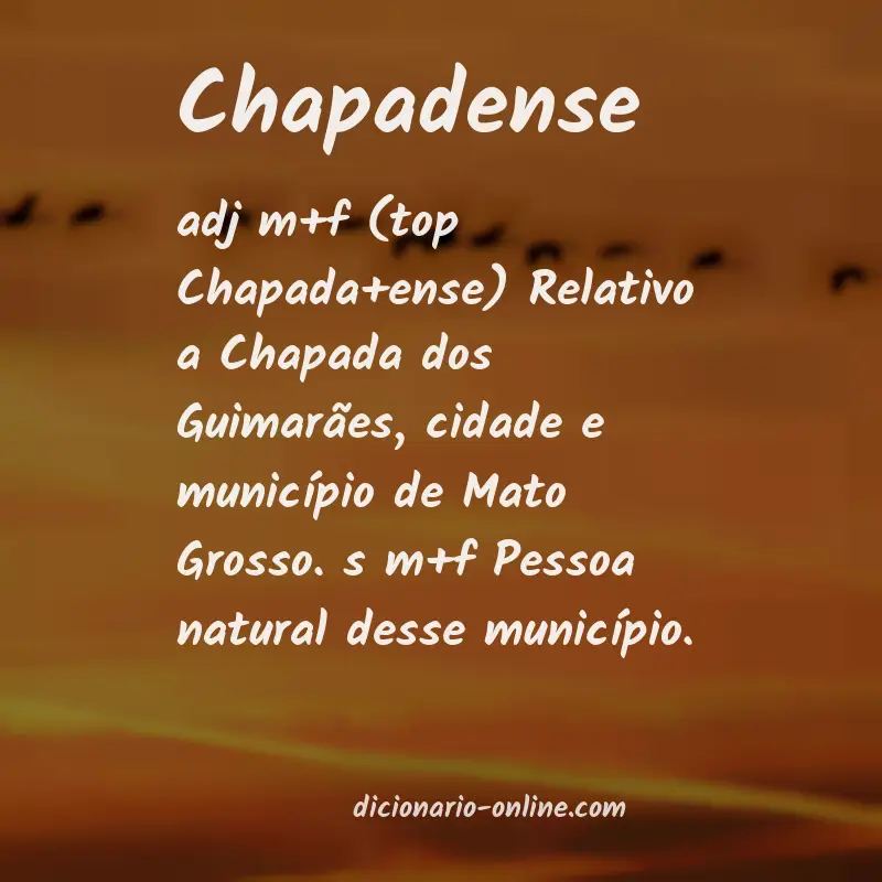 Significado de chapadense