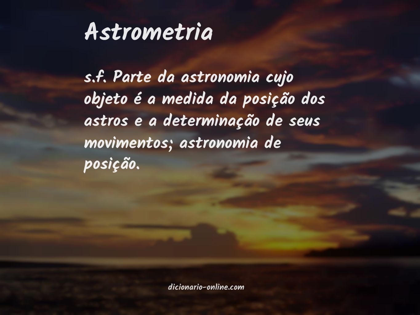 Significado de astrometria
