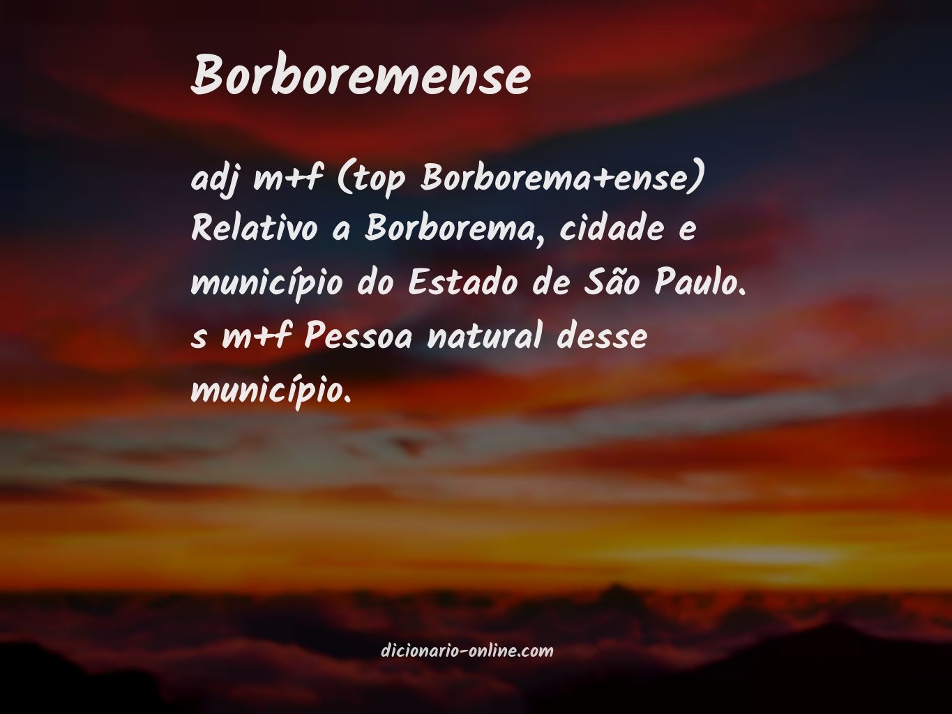 Significado de borboremense