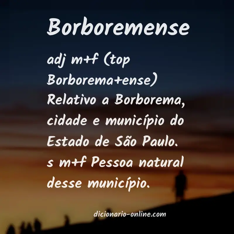 Significado de borboremense