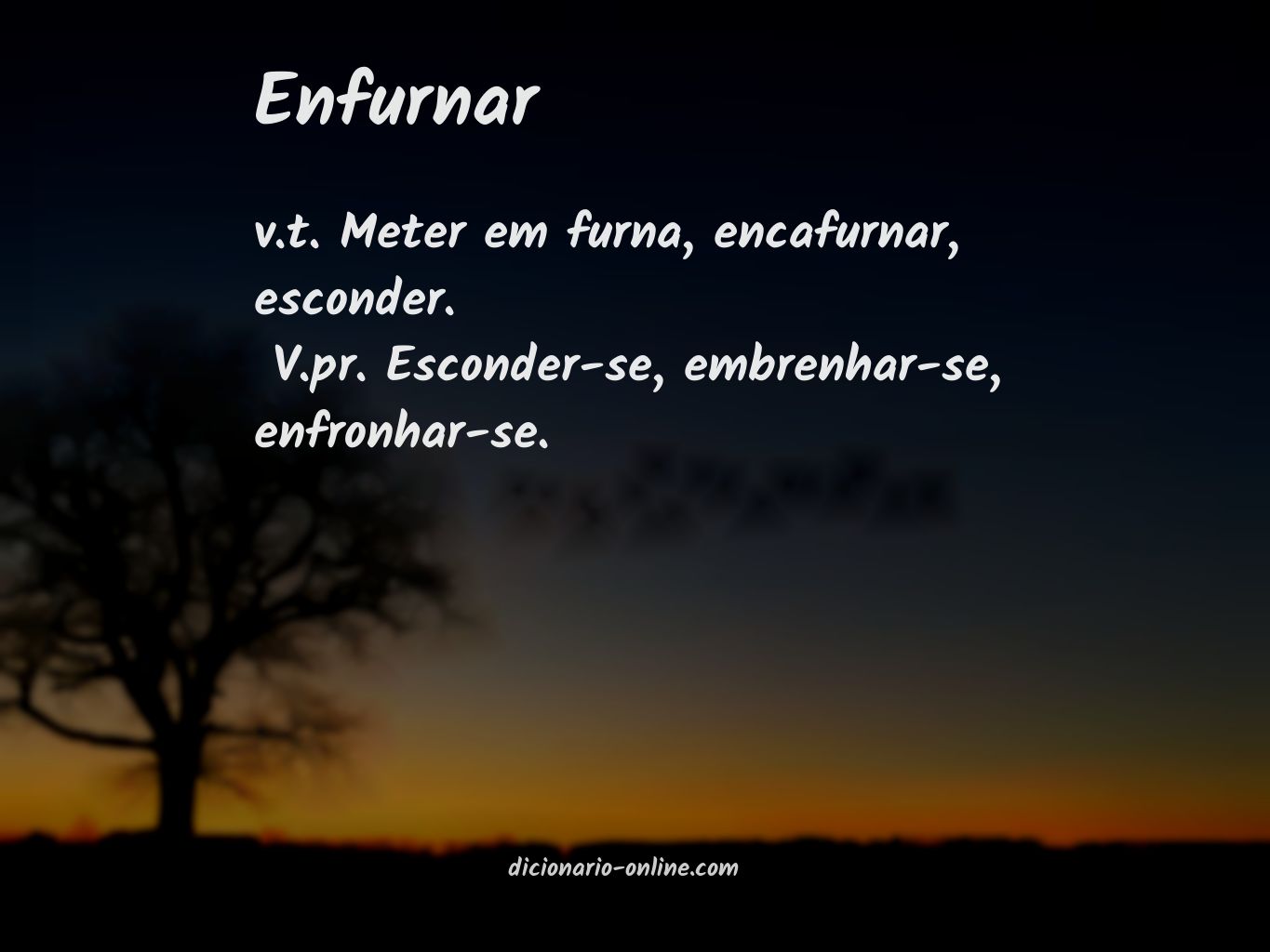 Significado de enfurnar