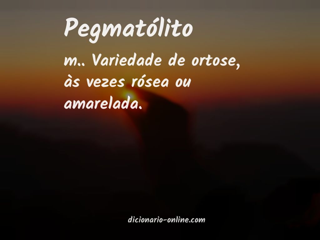 Significado de pegmatólito