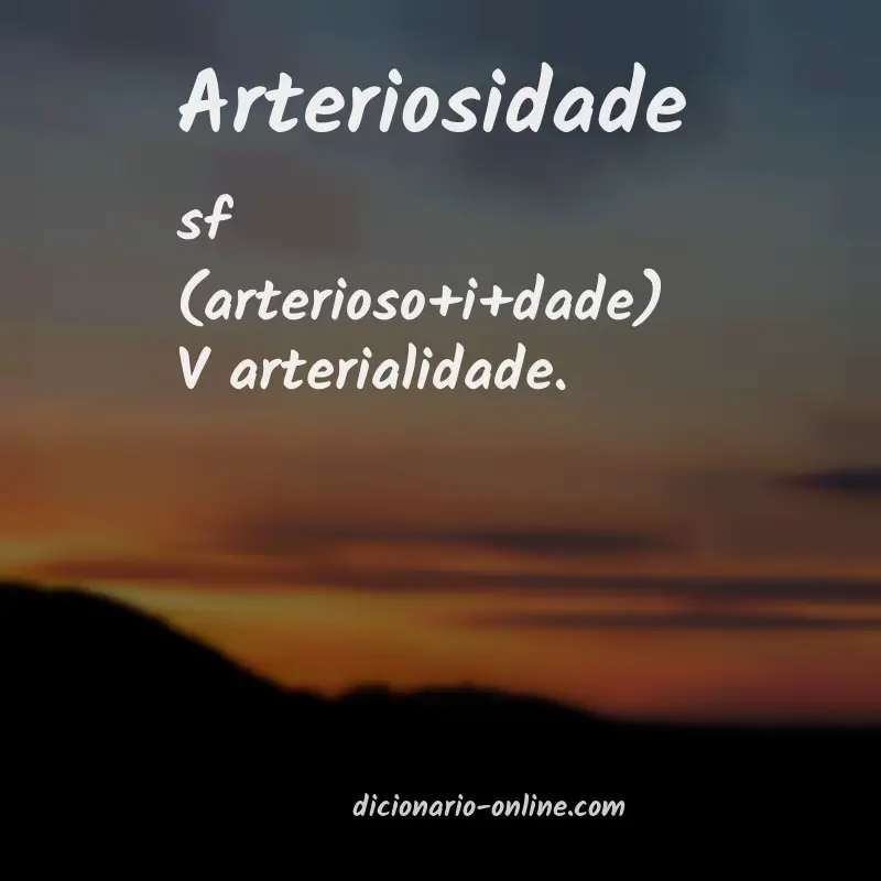 Significado de arteriosidade