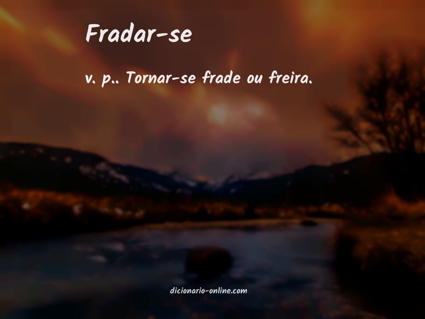 Significado de fradar-se