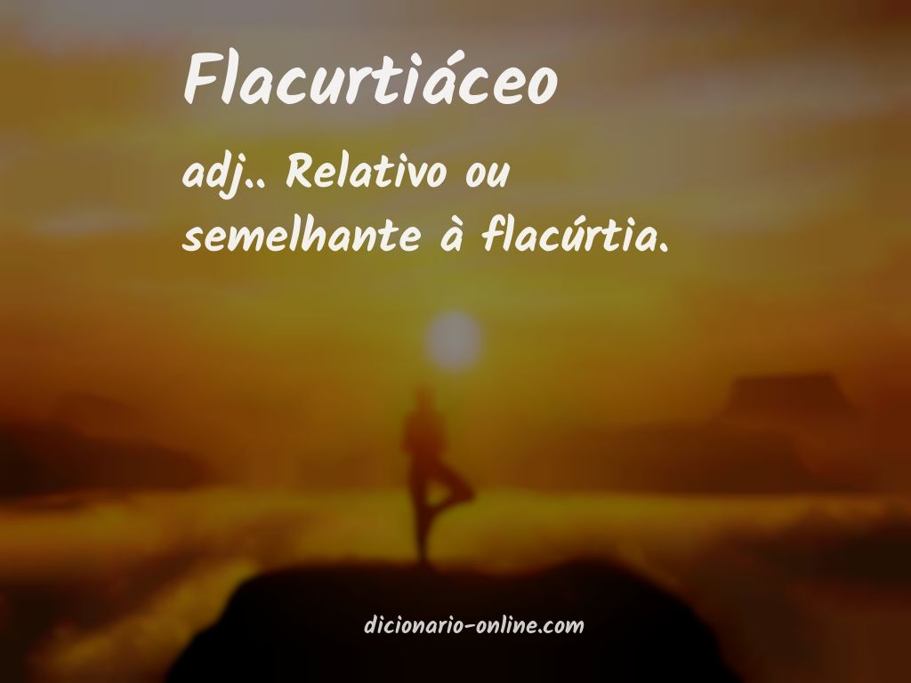 Significado de flacurtiáceo