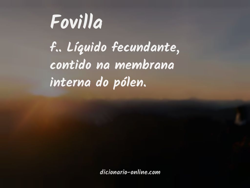 Significado de fovilla