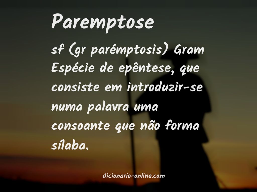 Significado de paremptose