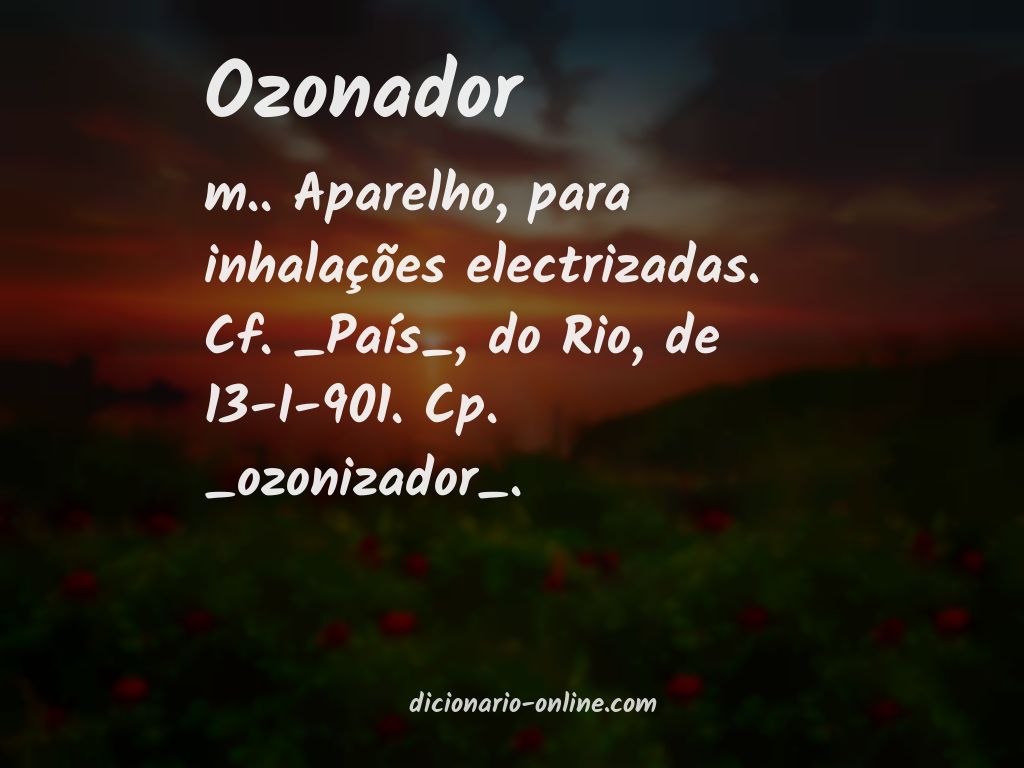 Significado de ozonador